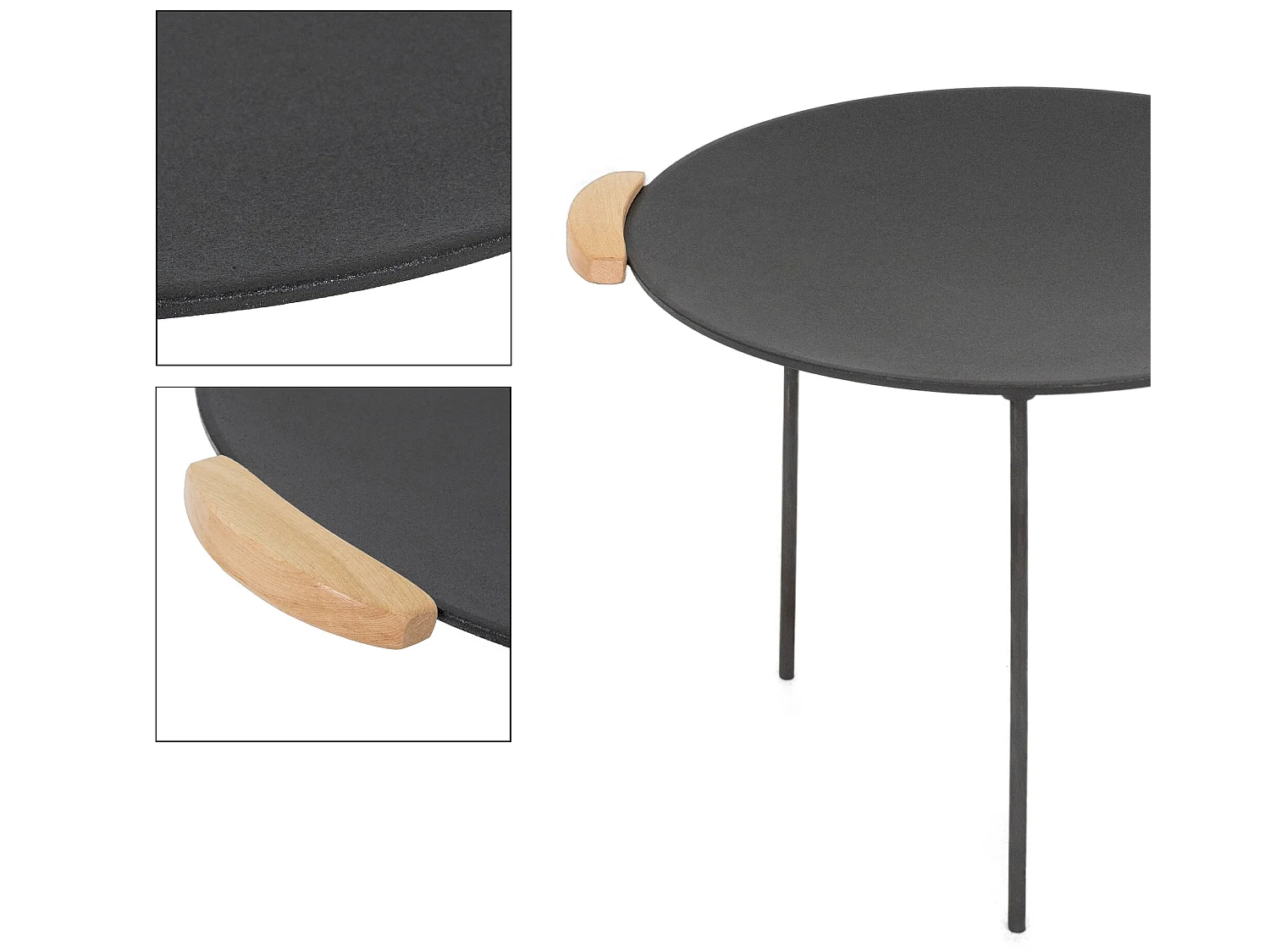 Plaque de grill en fonte BBQ 6 pieds Ø44 cm ECD Germany