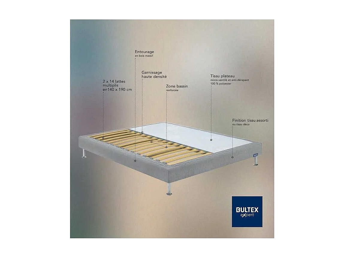 Sommier Bultex MEDIO Confort Medium Morphologique  160x200 - Double Sommier