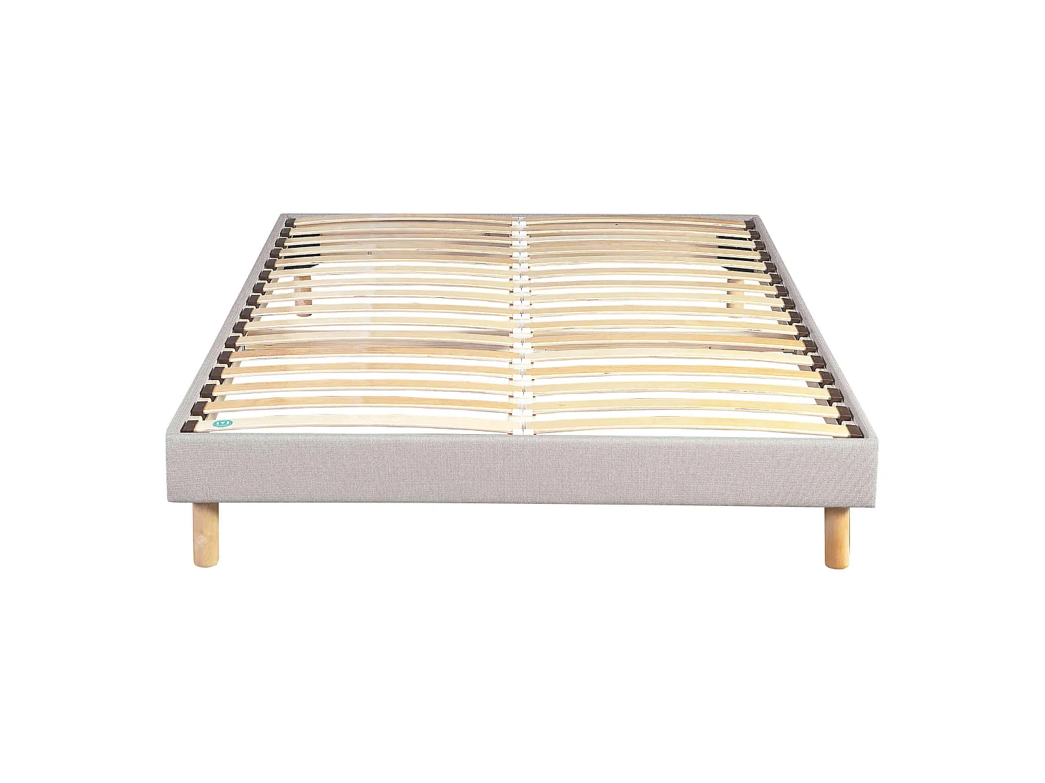Sommier en kit déco gris chiné à lattes Merinos 90x200