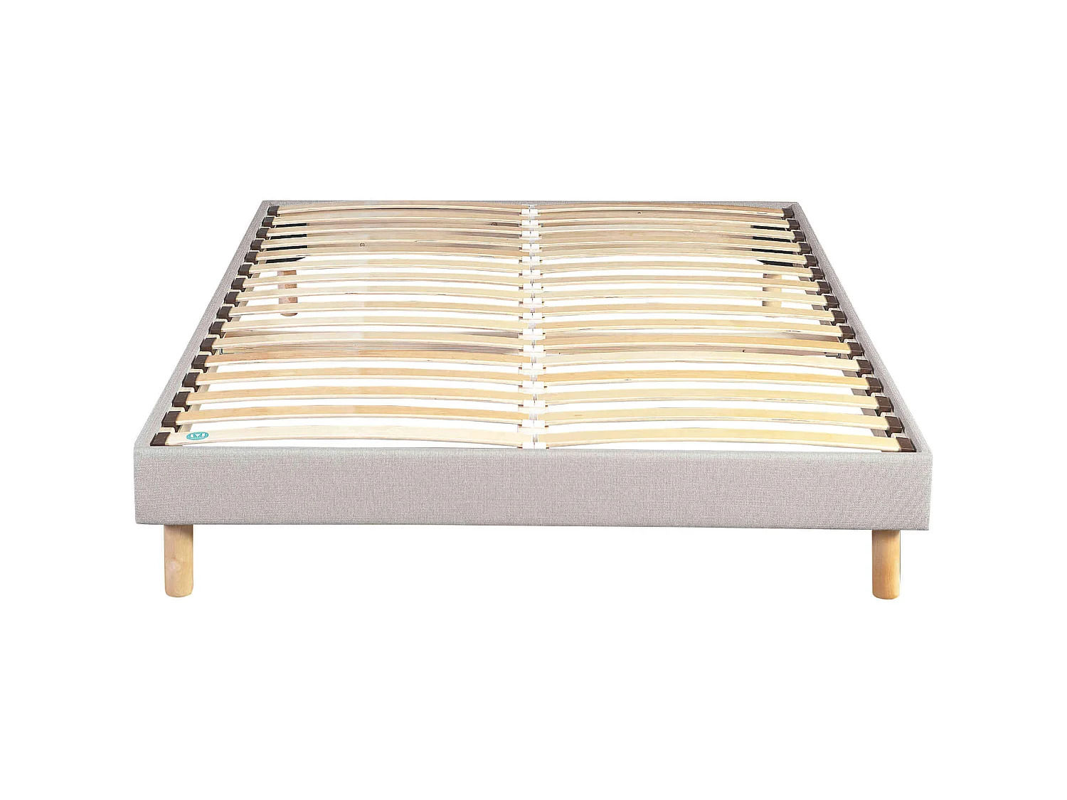 Sommier en kit déco gris chiné à lattes Merinos 90x200