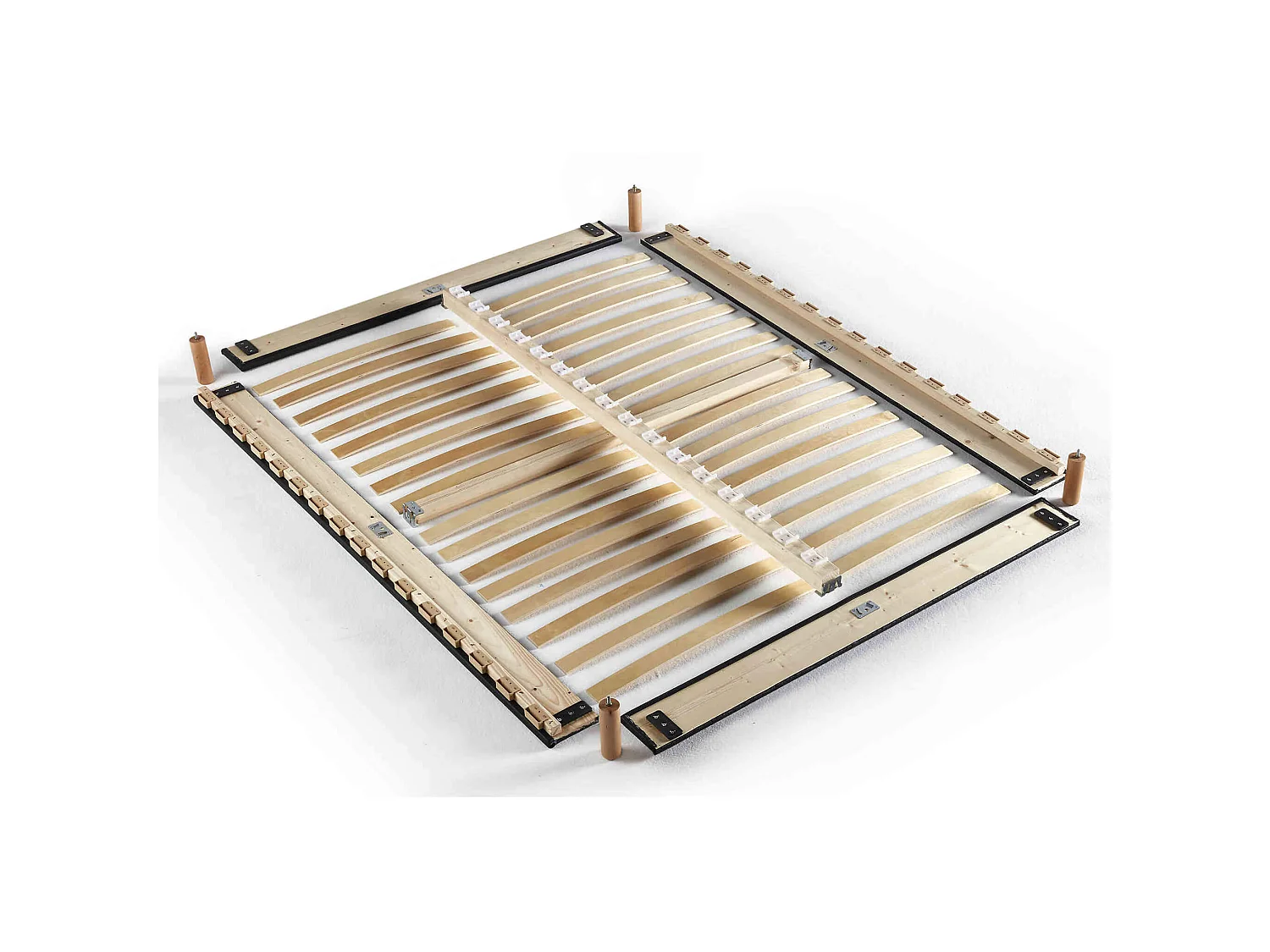 Sommier en kit gris anthracite à lattes Merinos 90x190