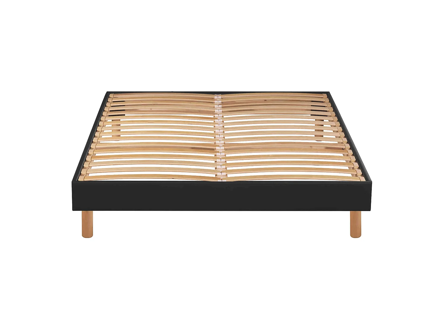 Sommier en kit gris anthracite à lattes Merinos 140x190