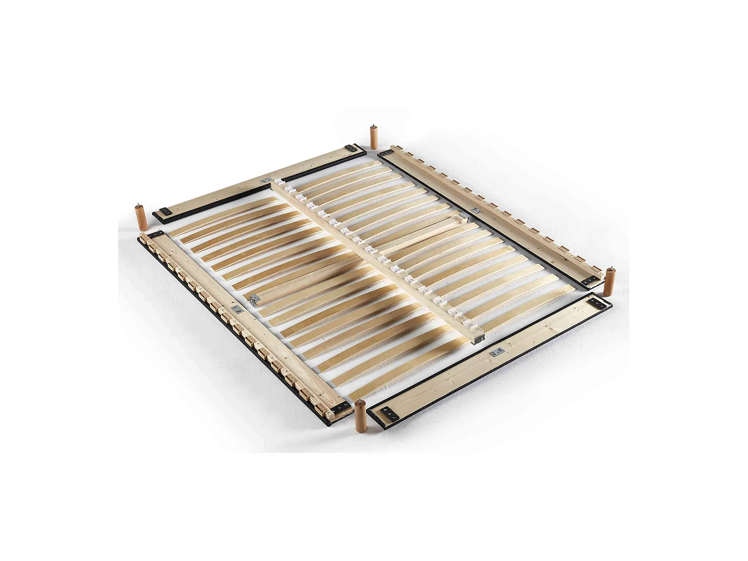 Sommier en kit gris anthracite à lattes Merinos 140x190