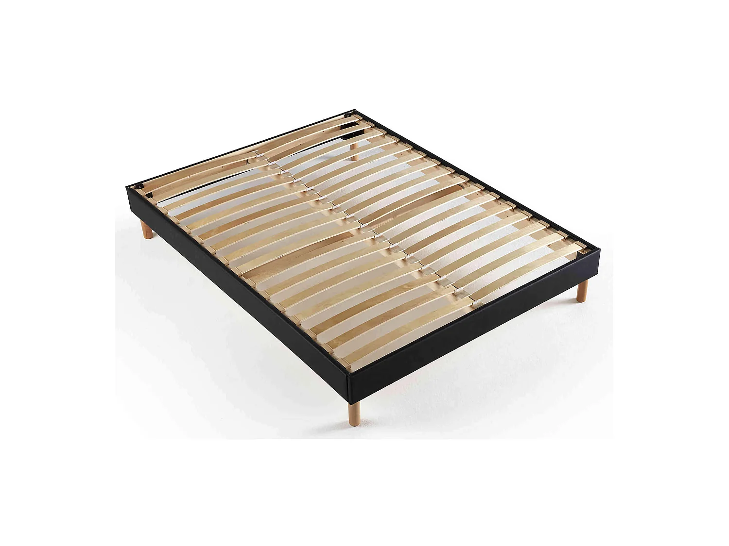 Sommier en kit gris anthracite à lattes Merinos 140x190