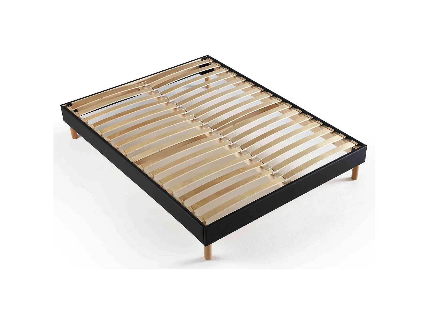 Sommier en kit gris anthracite à lattes Merinos 140x190