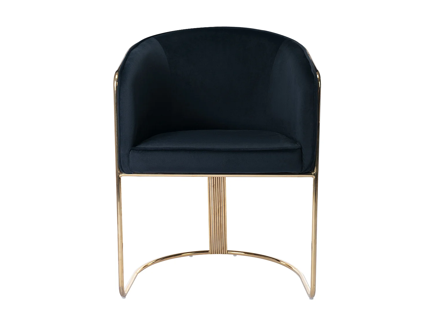 Conjunto de 6 cadeiras com apoios de braços em veludo e metal preto e dourado - JOSETHE de Pascal Morabito