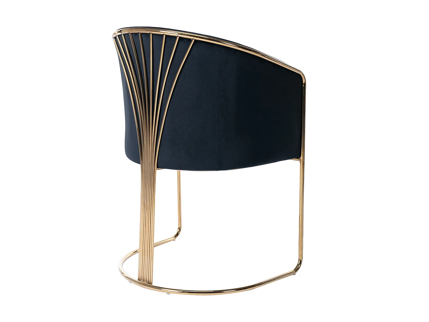 Set van 6 stoelen met fluweel en metalen armleuningen - Zwart en goud - JOSETHE - van Pascal Morabito
