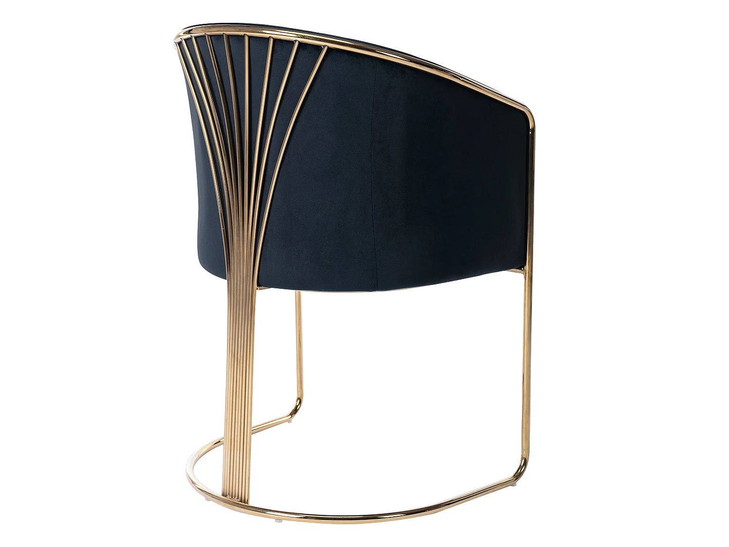 Set van 6 stoelen met fluweel en metalen armleuningen - Zwart en goud - JOSETHE - van Pascal Morabito