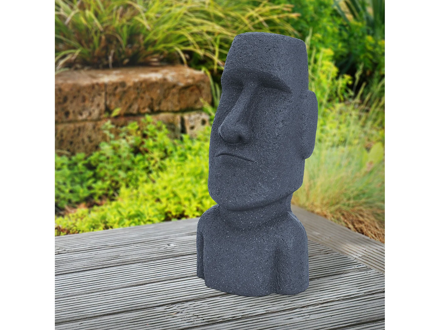 Statue Île de Pâques Moai Rapa Nui figure déco sculpture jardin ECD Germany