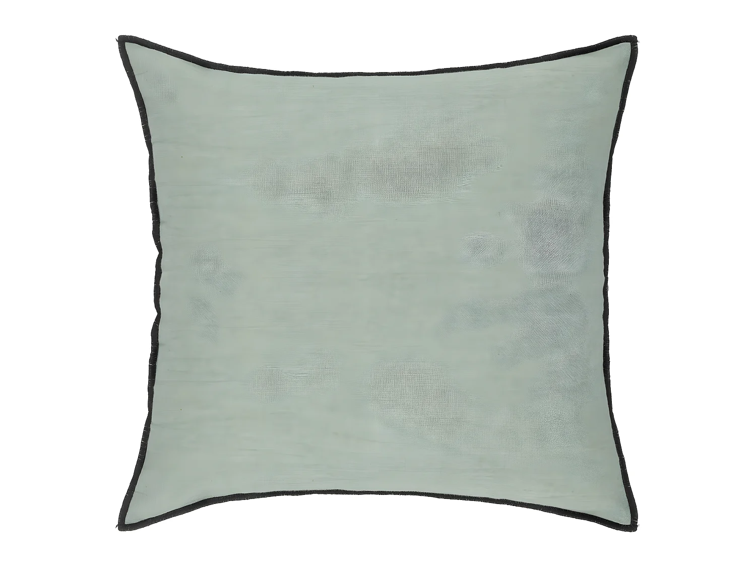 Coussin décoratif déhoussable en Lin et Coton Vert Céladon 45 x 45 cm