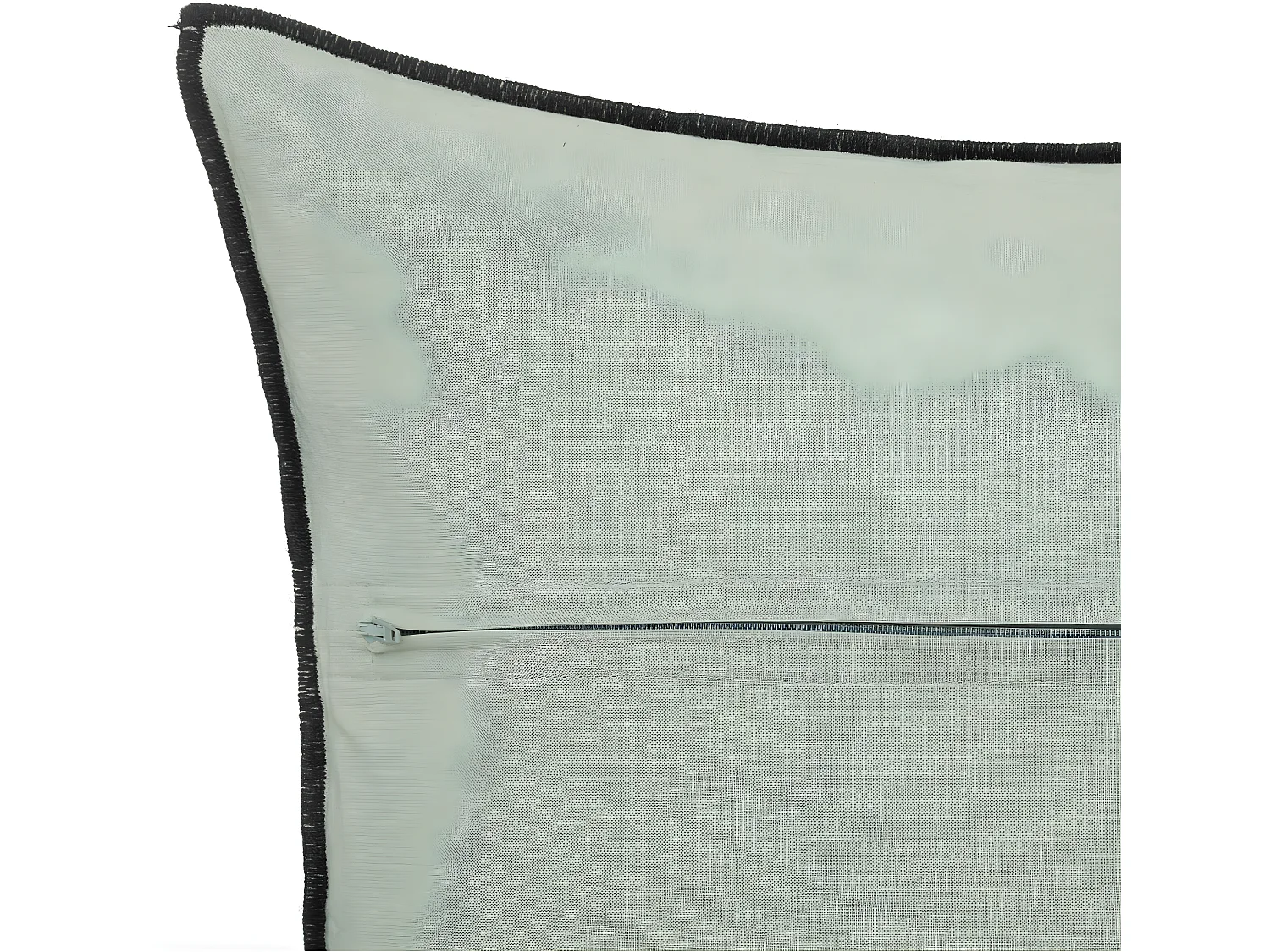 Coussin décoratif déhoussable en Lin et Coton Vert Céladon 45 x 45 cm