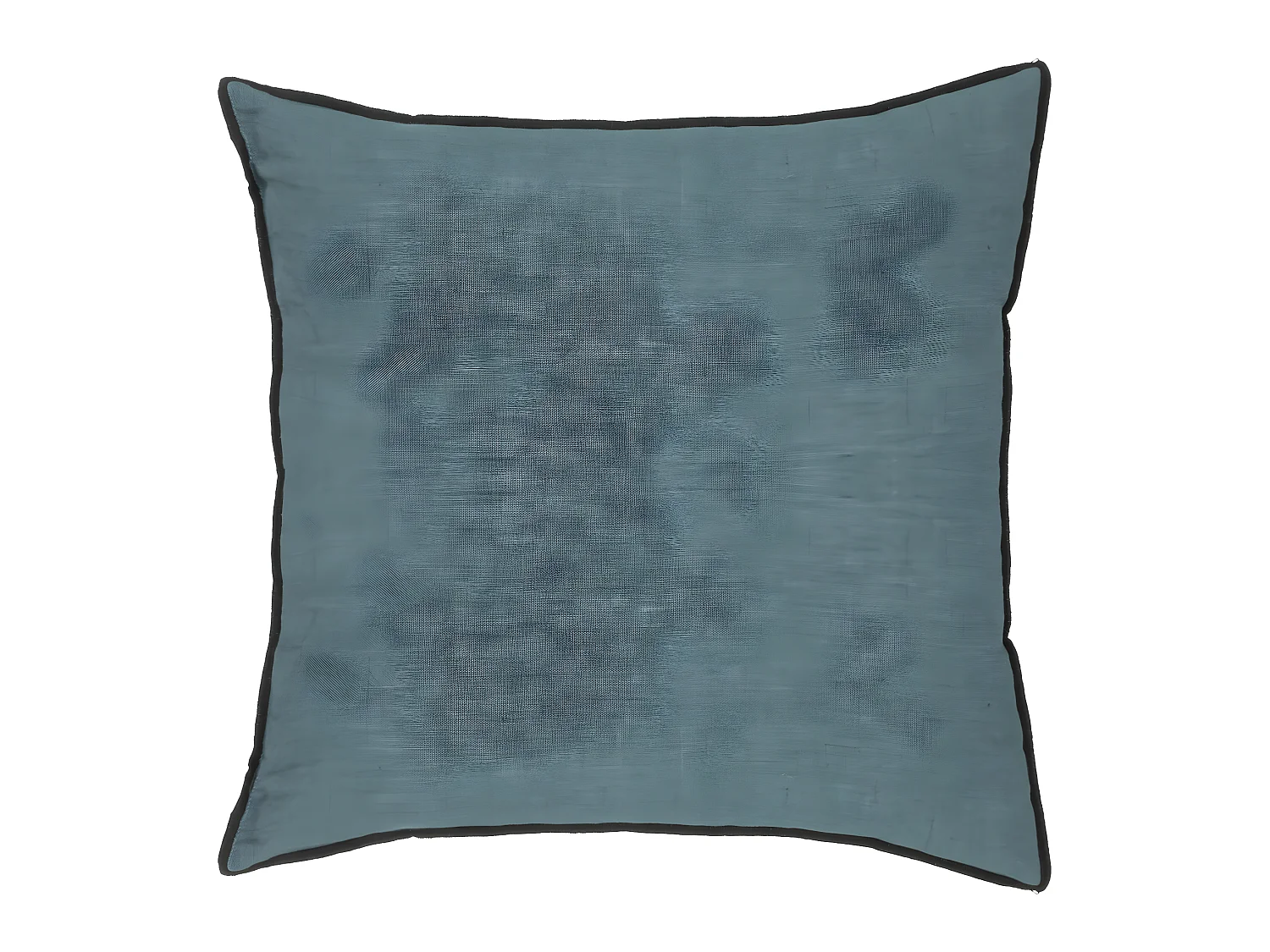 Coussin décoratif déhoussable en Lin et Coton Bleu Canard 45 x 45 cm