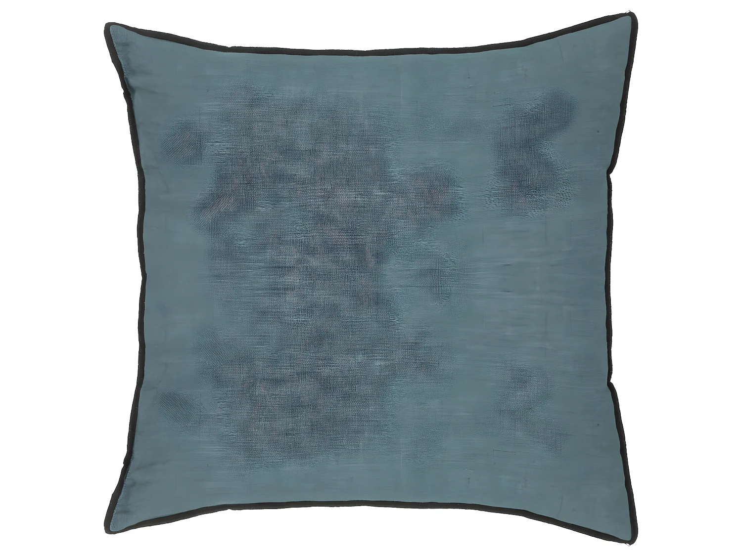 Coussin décoratif déhoussable en Lin et Coton Bleu Canard 45 x 45 cm