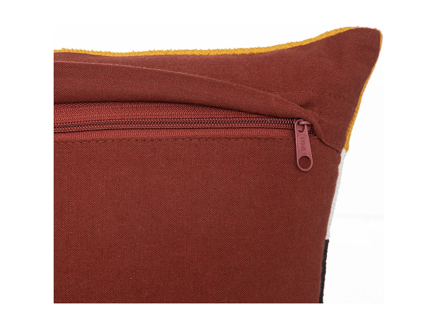 Coussin décoratif déhoussable en coton motifs brodés Multicolore 30 x 50 cm