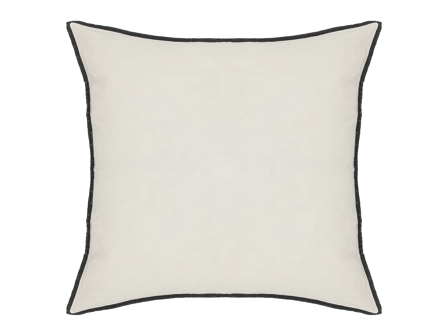 Coussin décoratif déhoussable en Lin et Coton Beige 45 x 45 cm