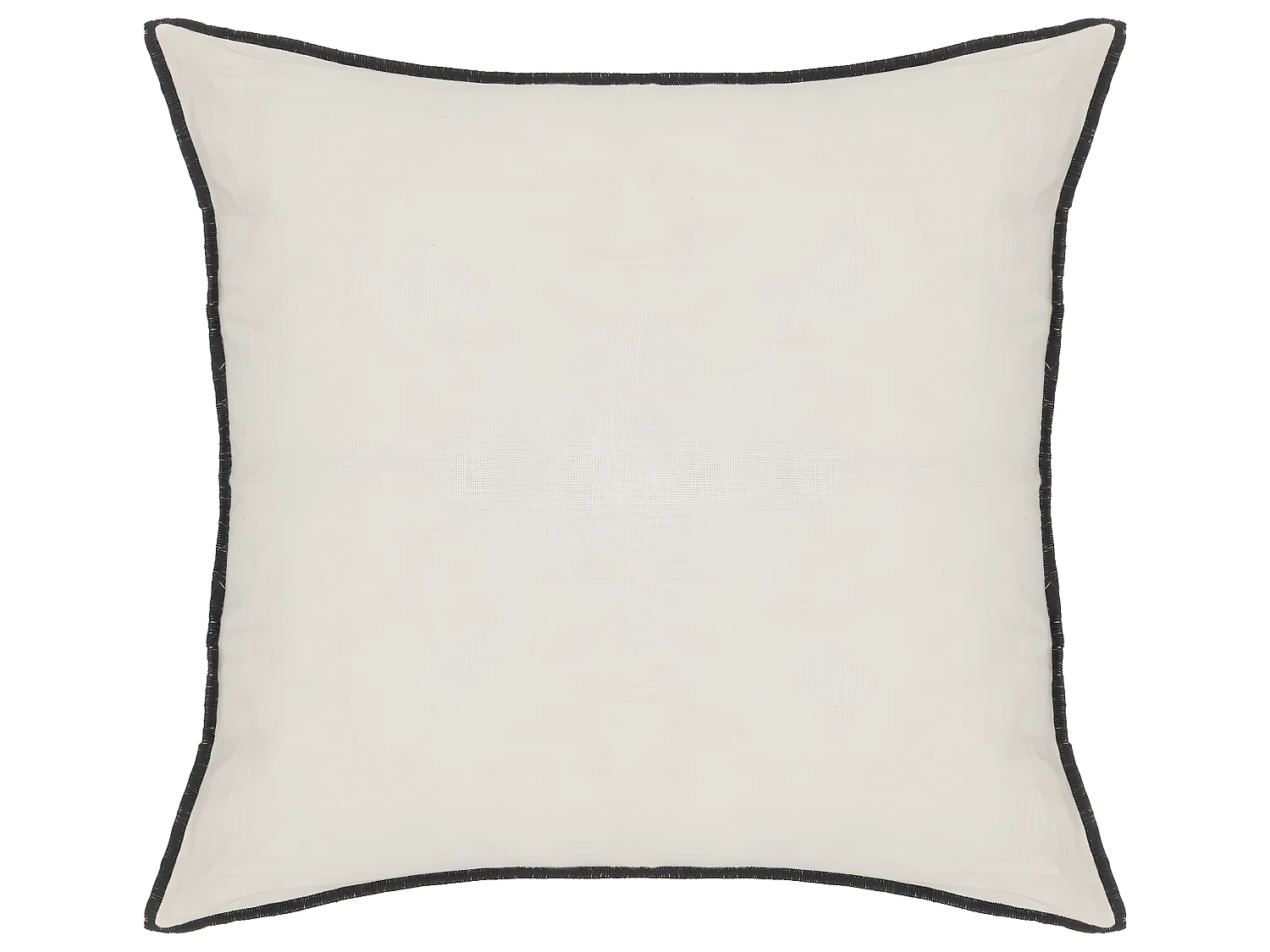 Coussin décoratif déhoussable en Lin et Coton Beige 45 x 45 cm