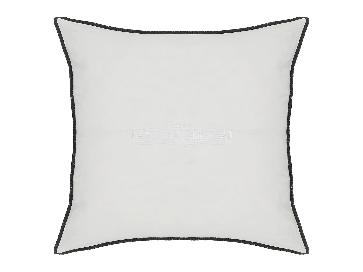 Coussin décoratif déhoussable en Lin et Coton Blanc 45 x 45 cm