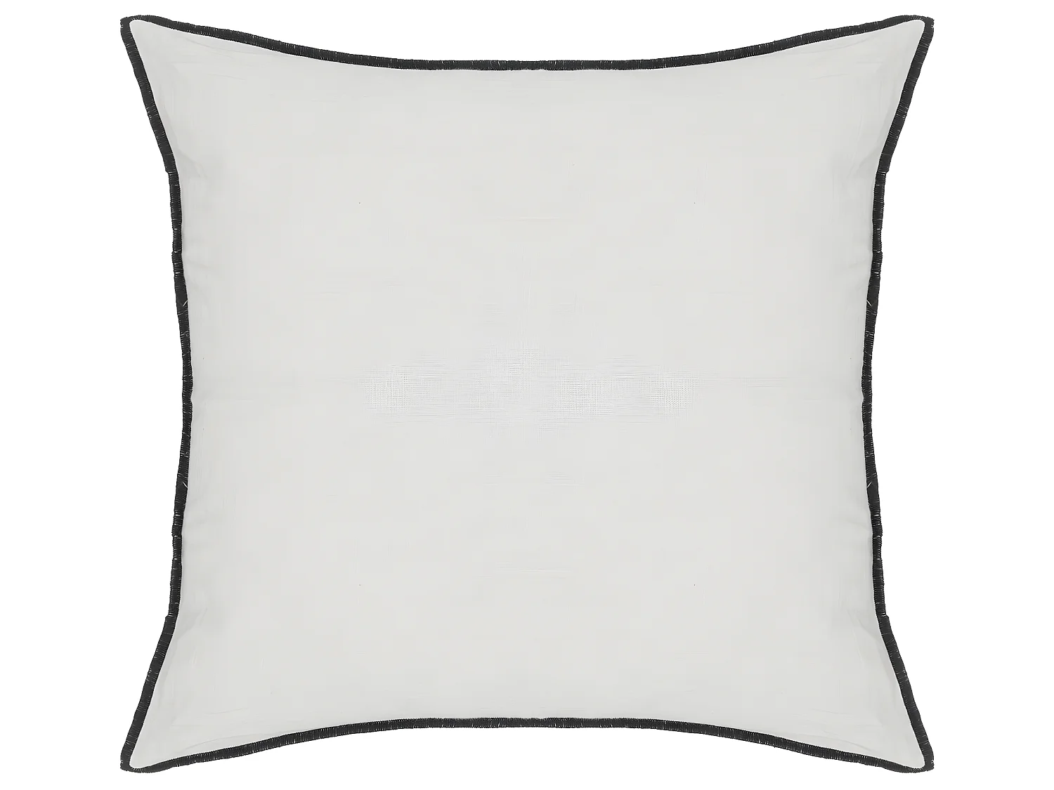 Coussin décoratif déhoussable en Lin et Coton Blanc 45 x 45 cm