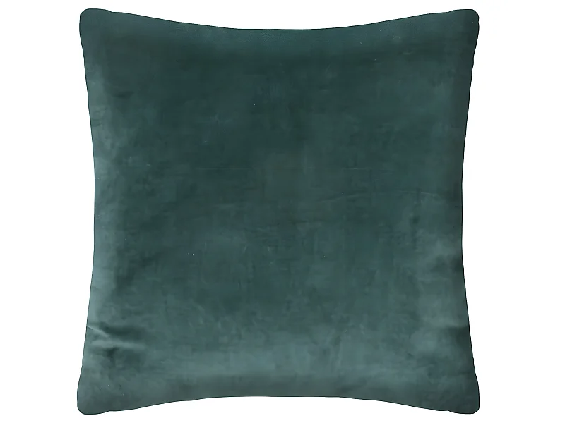 Coussin décoratif en velours Bleu Canard et motif Otto 55 x 55 cm