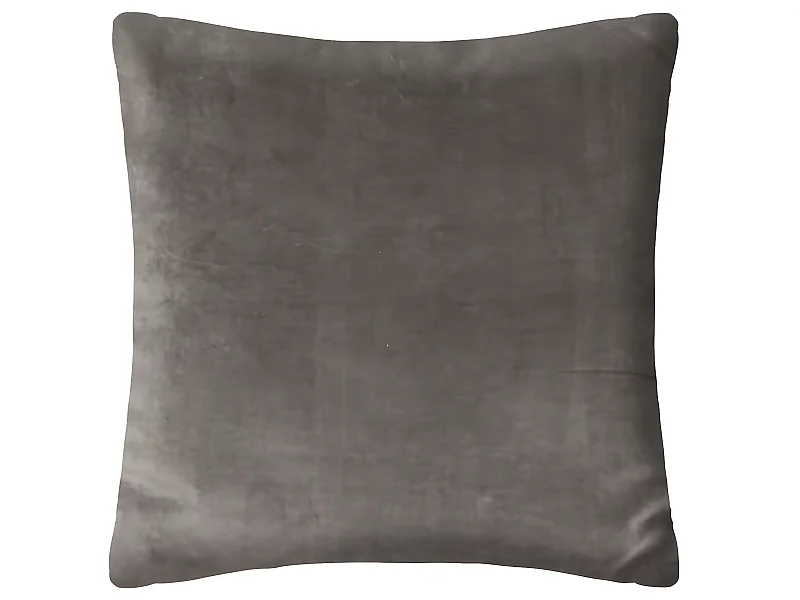 Coussin décoratif en velours Gris et motif Otto 55 x 55 cm