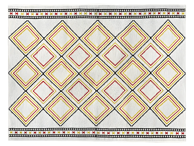 Tapis décoratif pour extérieur ou intérieur en polypropylène 155 x 230 cm