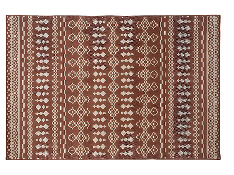 Tapis décoratif Terracotta extérieur ou intérieur en polypropylène 120 x 160 cm