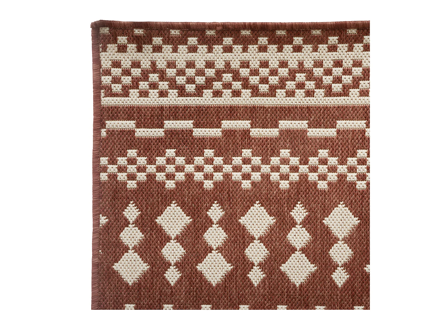 Tapis décoratif Terracotta extérieur ou intérieur en polypropylène 120 x 160 cm