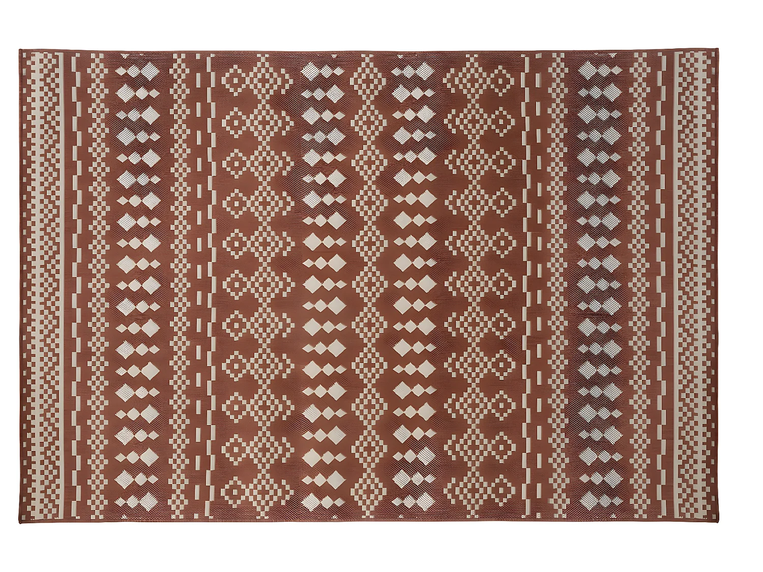 Tapis décoratif Terracotta extérieur ou intérieur en polypropylène 120 x 160 cm