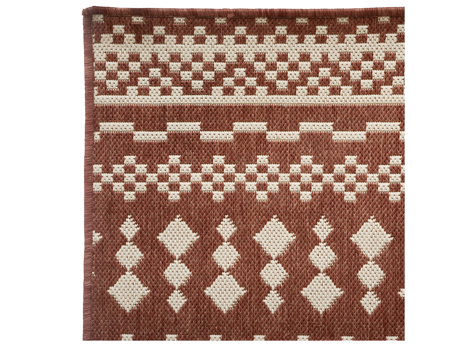 Tapis décoratif Terracotta extérieur ou intérieur en polypropylène 120 x 160 cm