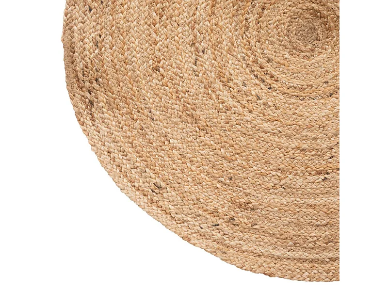 Tapis décoratif en Jute Beige Naturel D 80 cm