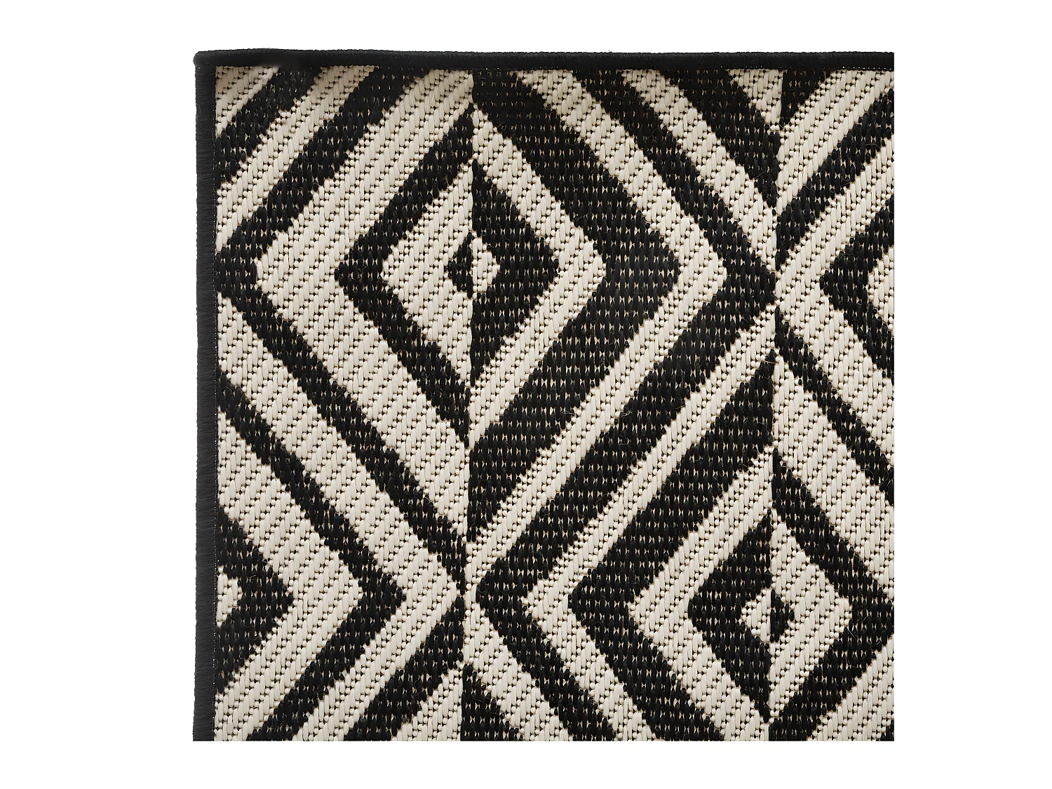 Tapis décoratif Noir pour extérieur ou intérieur en polypropylène 150 x 230 cm