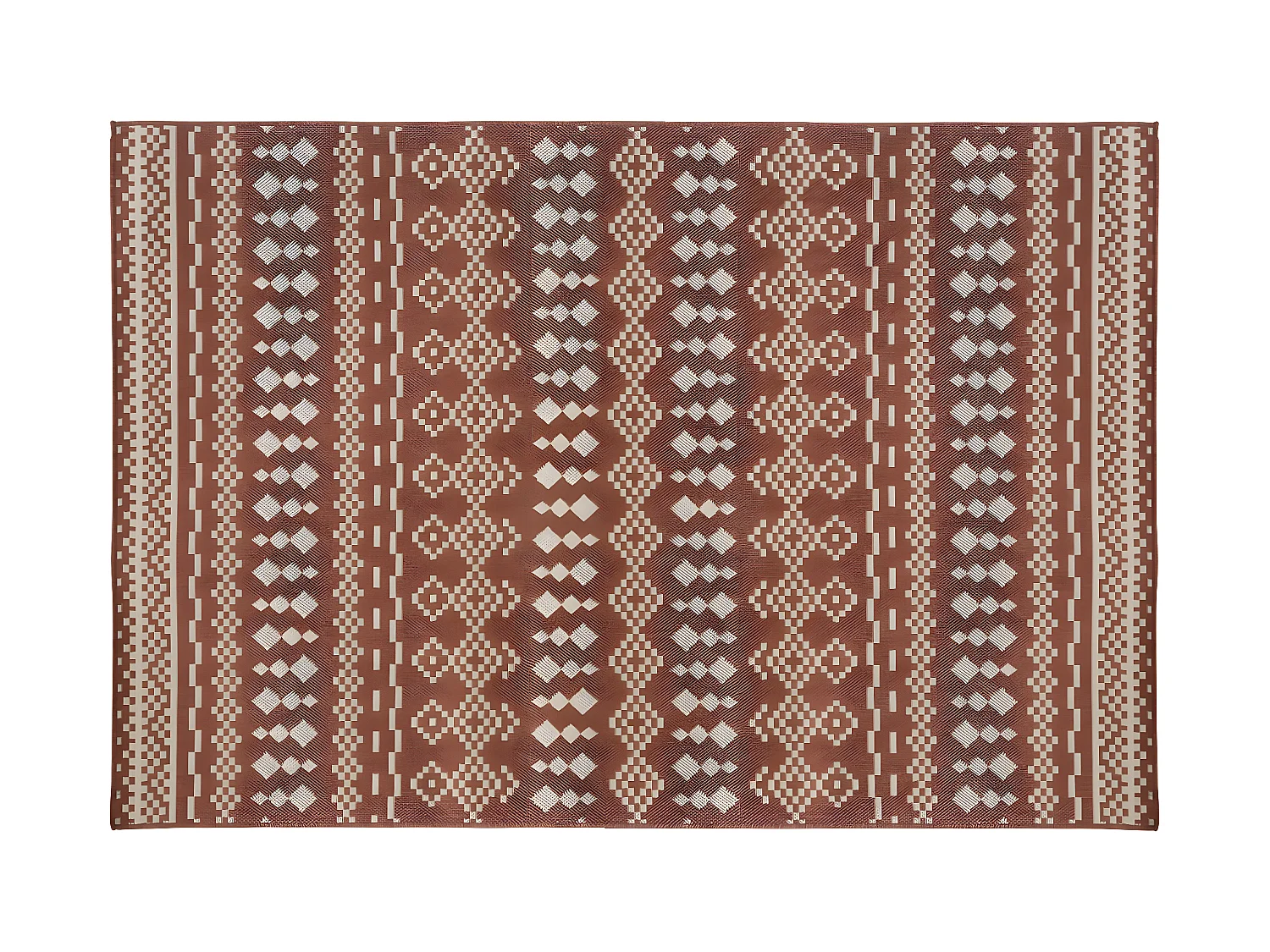 Tapis décoratif Terracotta pour extérieur ou intérieur en polypropylène 150 x 230 cm
