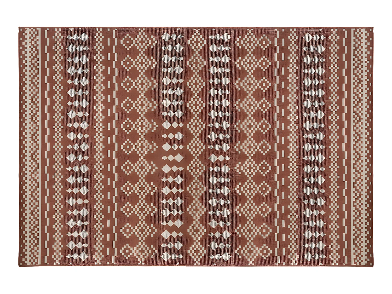 Tapis décoratif Terracotta pour extérieur ou intérieur en polypropylène 150 x 230 cm