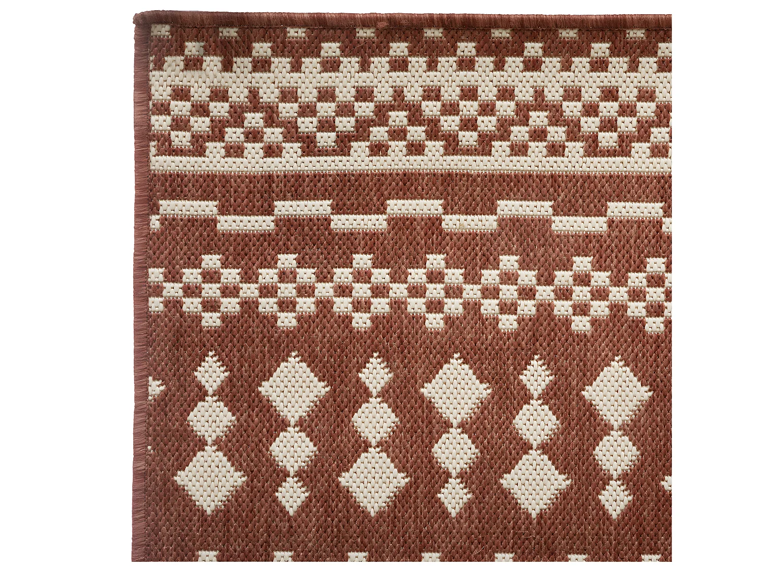 Tapis décoratif Terracotta pour extérieur ou intérieur en polypropylène 150 x 230 cm