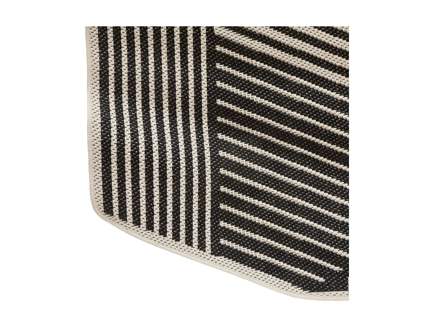 Tapis décoratif Noir pour extérieur ou intérieur en polypropylène 160 x 230 cm
