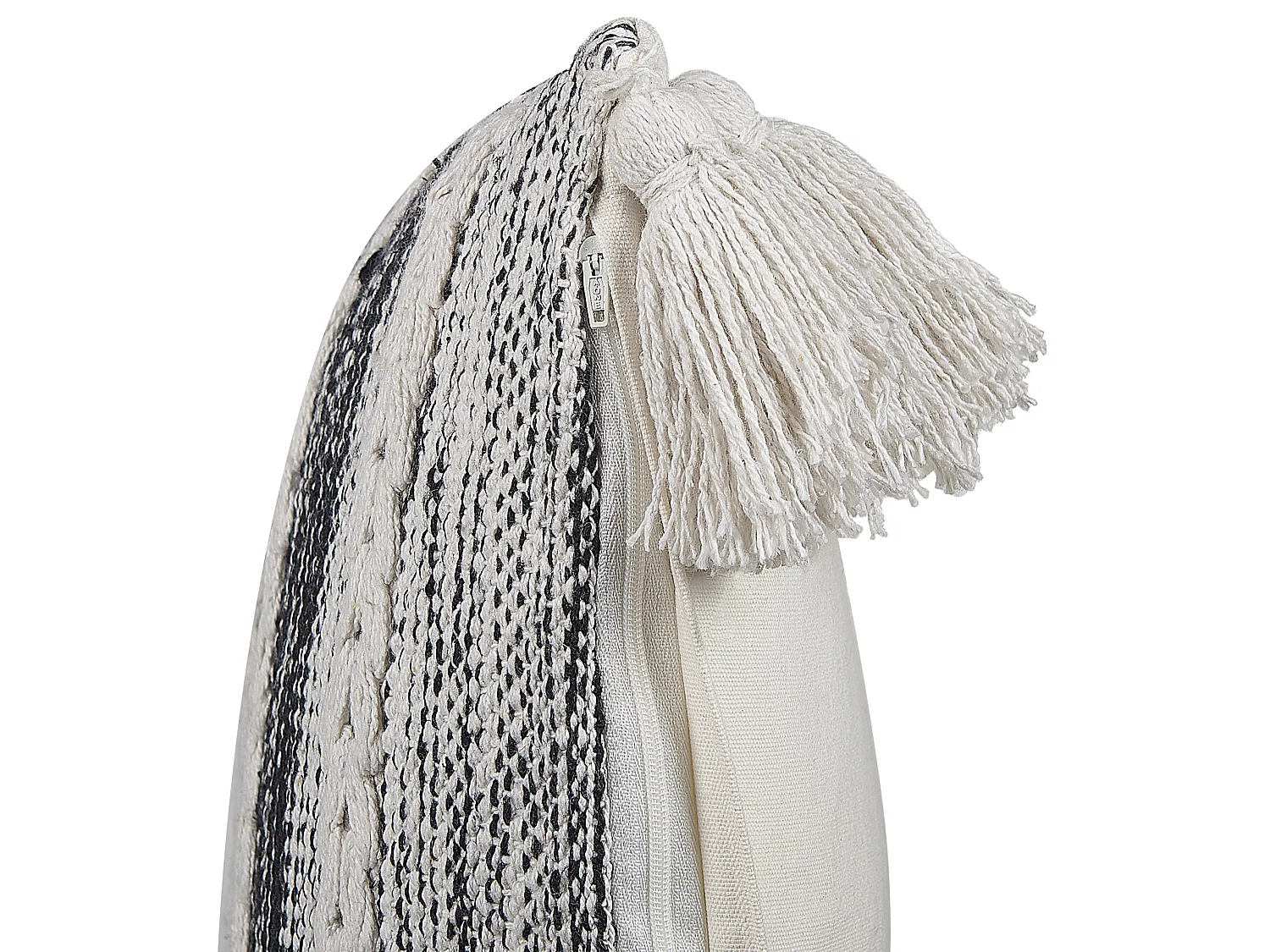 Conjunto de 2 almofadas decorativas ROCHEA Algodão 45 x 45 cm Preto Às riscas
