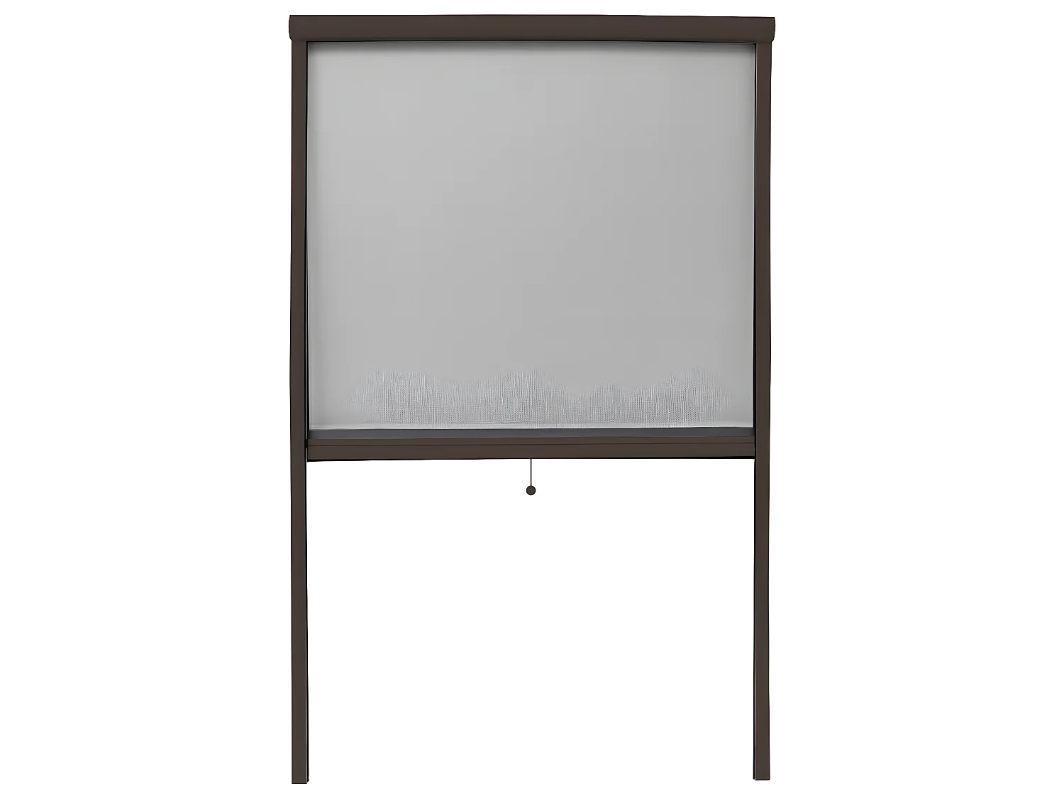 Moustiquaire fenêtre enroulable 100x160cm en aluminium brun ECD Germany