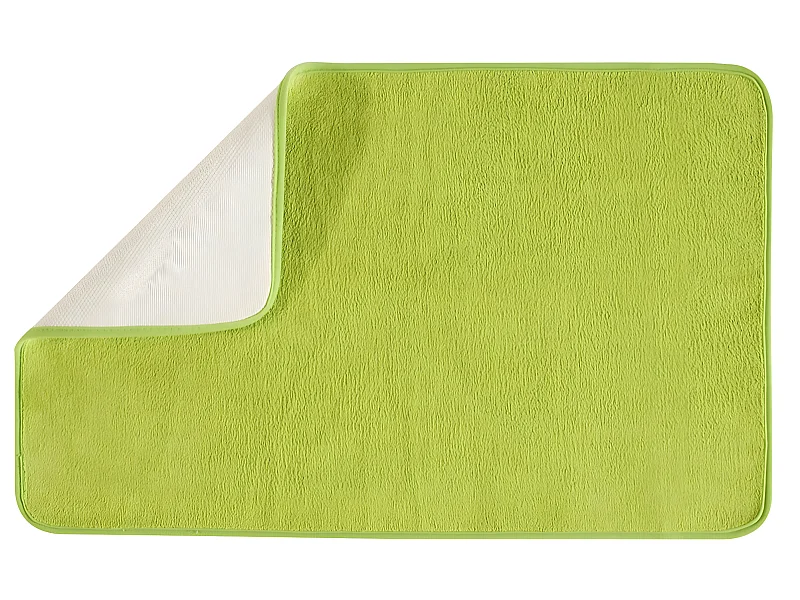 Tapis de bain uni en polyester anis 50x80cm