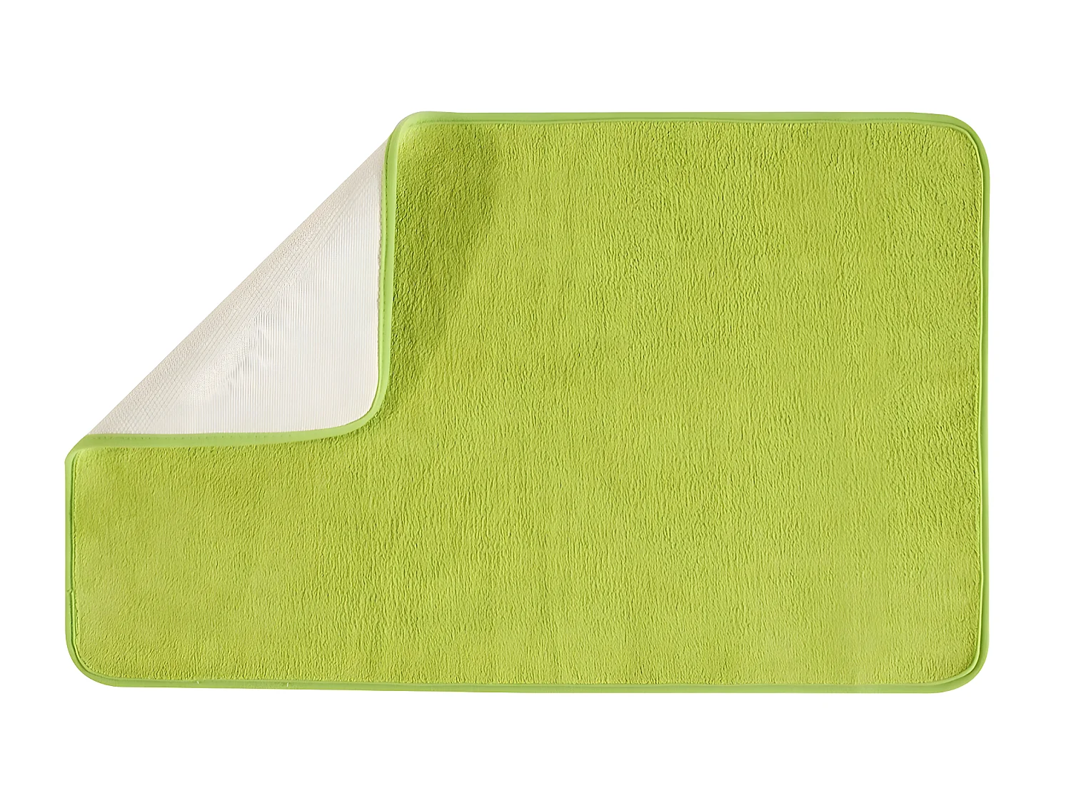 Tapis de bain uni en polyester anis 50x80cm