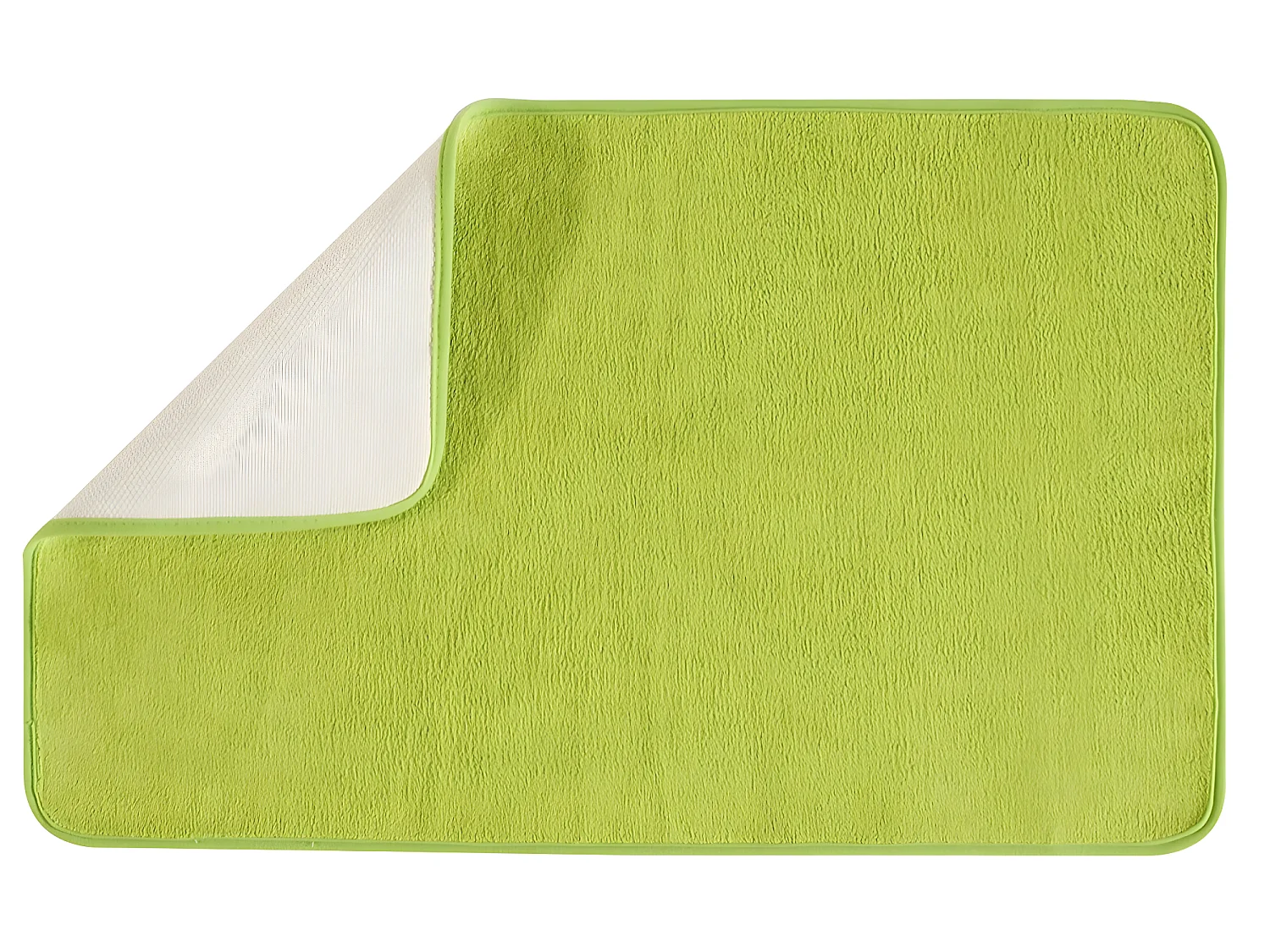 Tapis de bain uni en polyester anis 50x80cm