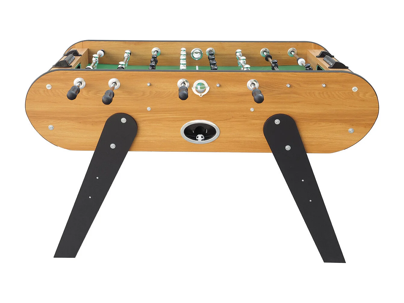 Tischkicker aus dunklem Holz SAO POLO