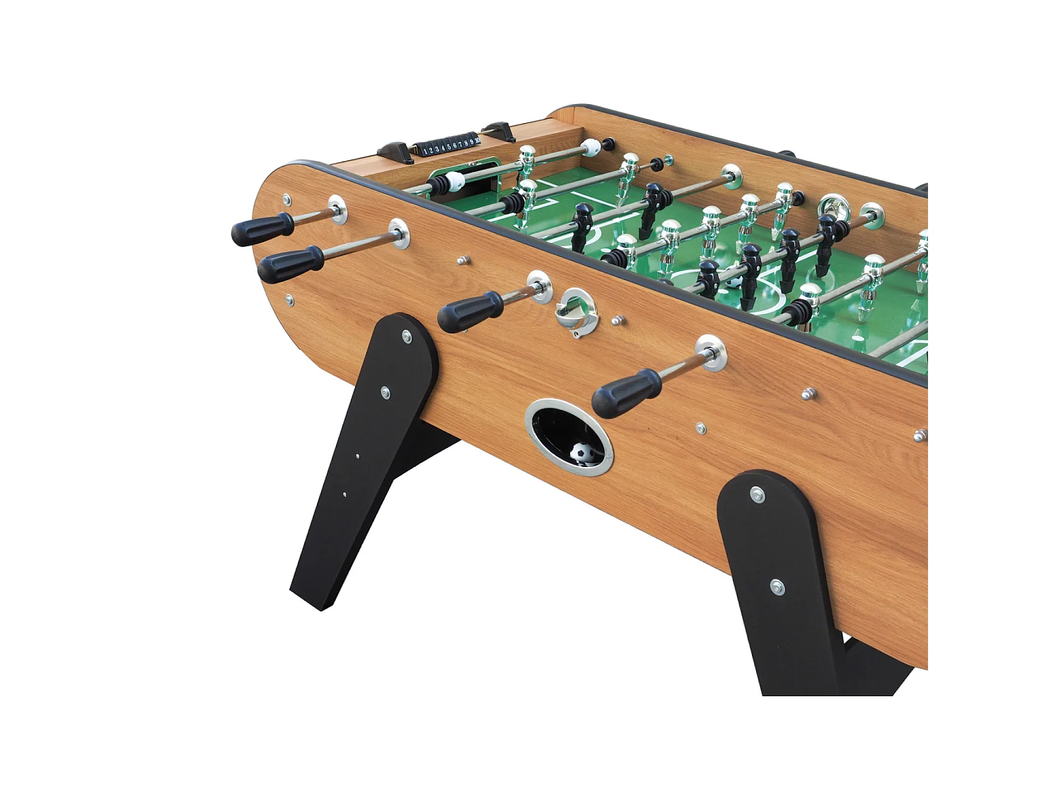 Tischkicker aus dunklem Holz SAO POLO