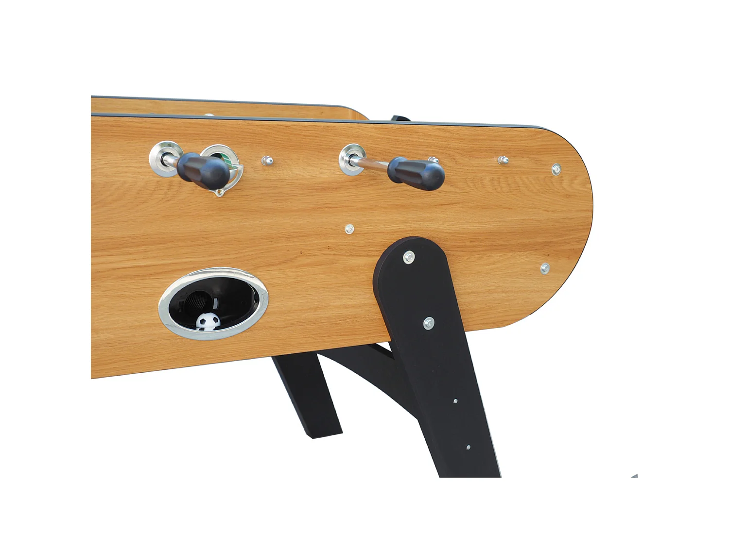 Tischkicker aus dunklem Holz SAO POLO
