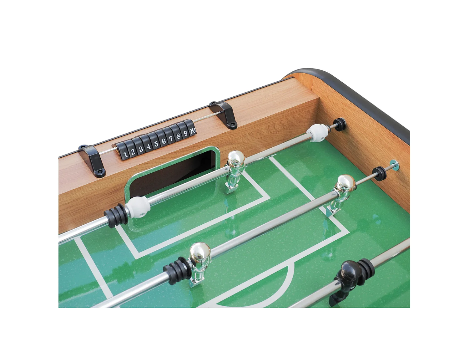Tischkicker aus dunklem Holz SAO POLO