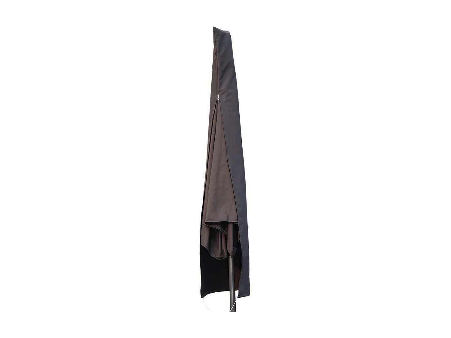Beschermhoes voor parasol CESARE 270 x 57/50 cm van Polyester Donkergrijs met Glasvezelstang