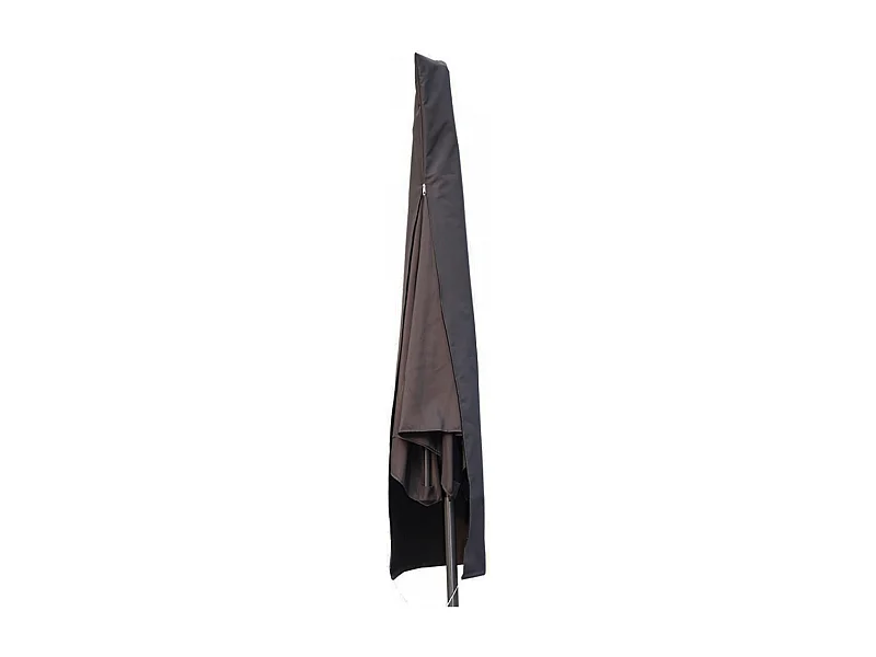 Beschermhoes voor parasol CESARE 270 x 57/50 cm van Polyester Donkergrijs met Glasvezelstang