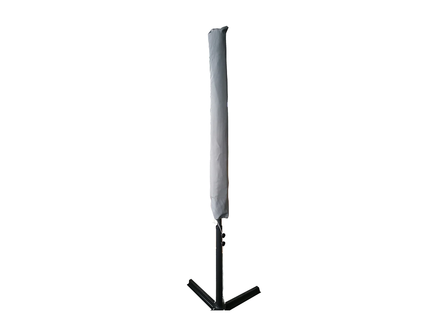 Beschermhoes voor parasol VENICE 160 x 70 x 30 cm van donkergrijs polyester