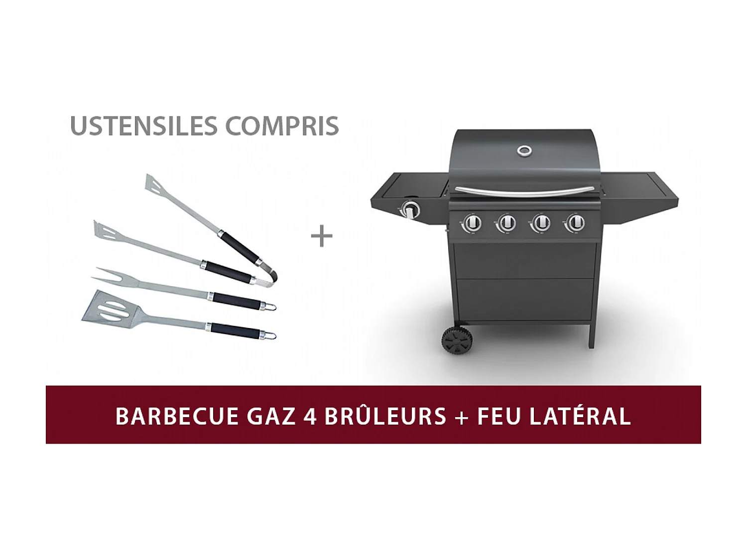 Barbecue à gaz 4 + 1 brûleurs TALLAHASSEE