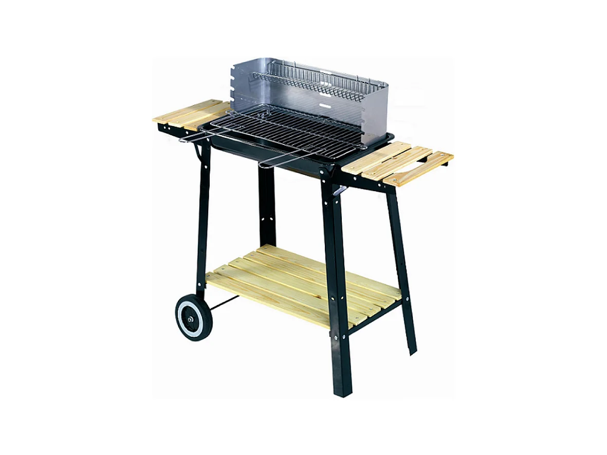 Barbecue mobile au charbon de bois 48 x 28 cm BUFFALO