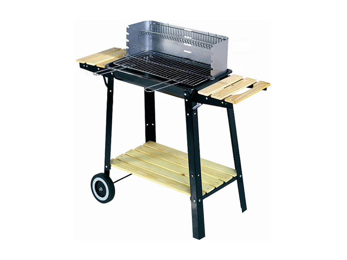 Barbecue mobile au charbon de bois 48 x 28 cm BUFFALO